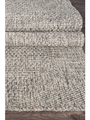 Modern Jüt Yolluk Halı Rusticana 3104 Naturel Örme Kilim80x150