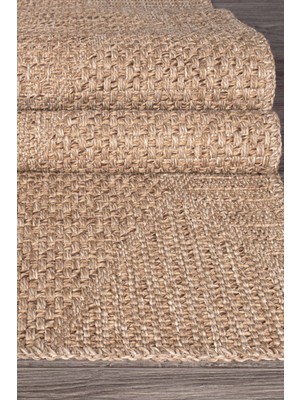 Rusticana 3102 Naturel Jüt Halı Modern Örme Kilim80x150