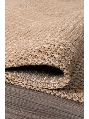 Rusticana 3102 Naturel Jüt Halı Modern Örme Kilim80x150