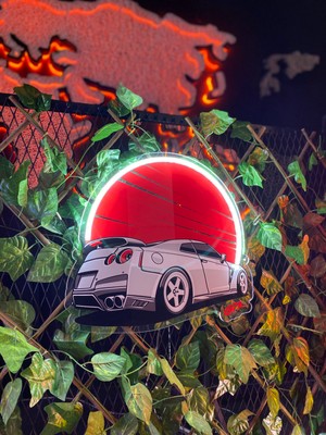 Neonite 'Gtr' Işıklı Ve Uv Baskılı Neon Led Dekoratif Duvar Tabelası (44x40cm)