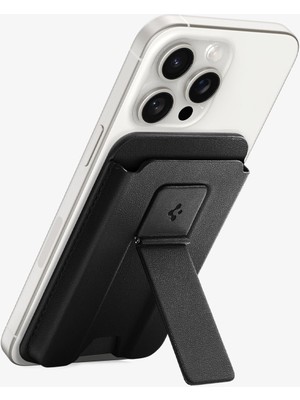 Spigen MagFit iPhone için MagSafe özellikli 3 Kartlı Manyetik Cüzdan Smart Fold 2 Wallet Black - AFA07149