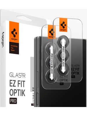 Spigen Samsung Galaxy Z Fold 6 ile Uyumlu Kamera Lens Camı Koruyucu Kolay Kurulum GLAS.tR EZ Fit Optik Pro (2 Adet) Black - AGL07970