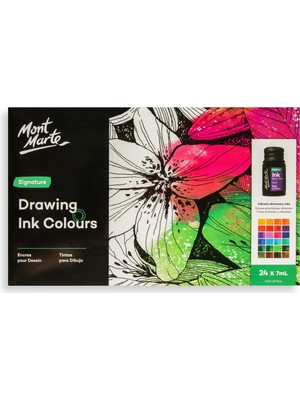 mm Çizim Mürekkebi Seti Signature 24 x 7ml