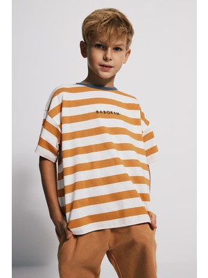 Babokah (Kids Boy) Oversize Fit Çizgili T-Shirt