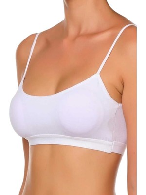 Tezzgelsin Kadın Ince Askılı Pedli Büstiyer Yarım Atlet Sütyen 3'lü Set