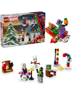 LEGO® Marvel Örümcek Adam 2024 Yılbaşı Takvimi 76293 - 7 Yaş ve Üzeri Çocuklar Için 24 Ayrı Sürpriz Içeren Yaratıcı Oyuncak Yapım Seti (246 Parça)