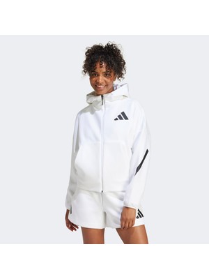 adidas z.n.e. kadın beyaz günlük sweatshirt.-