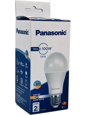 Panasonic 14W (100W) LED Ampul 2700K - Sarı Işık E27 LED Lamba