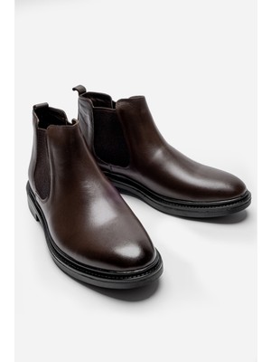 Lusive Hakiki Deri Kahverengi Erkek Bot LUASS25AL0033