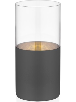 Decorium Vision Black 24 Ayar Altın Yaldızlı 250 ml 6 Parça Cam Meşrubat Bardağı 9-01010015