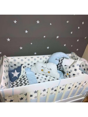 Kista Baby Bebek Uyku Seti Nevresim Takımı 80x130 Baby Gold Mavi