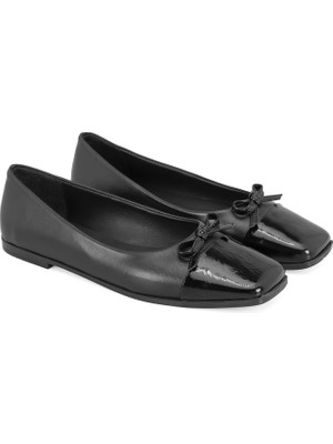 Desa Marisol Siyah Kadın Deri Babet