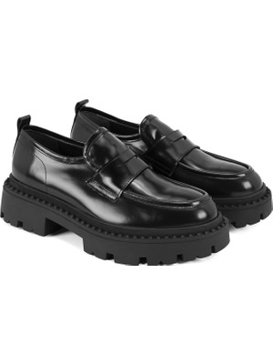 Desa Kadın Siyah Deri Loafer