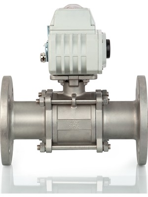 Unox DN15-1/2"24 V Dc Elektrikli Aktüatörlü Flanşlı Küresel Vana 3 Parçalı