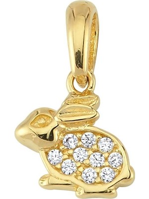 goldkupe 14 Ayar Altın Tavşan Kolye Ucu 0,54 gr