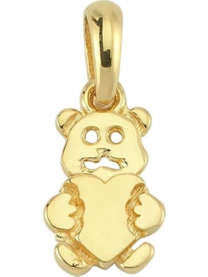 goldkupe 14 Ayar Altın Ayıcık Kolye Ucu 0,72 gr