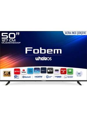 Fobem ML50EW8000F 50’’ 127 Ekran Uydu Alıcılı 4K Ultra HD Whale Os Smart LED TV