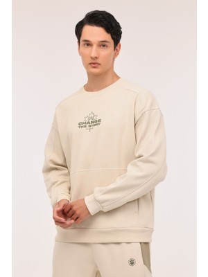 Lumberjack Ml Fılaz 16afw-89 4pr Bej Erkek Sweatshirt