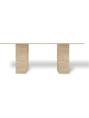 Arte Marble Traverten Yemek Masası Standart ( 180x90 H75 )