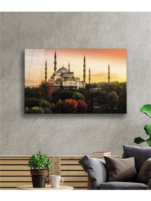 Foradels Dekoratif, Istanbul Cami Manzara, Cam Tablo, Uv Baskı, Duvar Dekoru, 10353 Bungcam