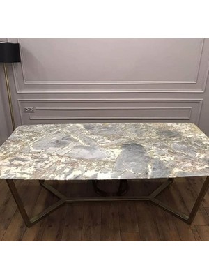 Arte Marble Bianco Afyon Yemek Masası 140x90