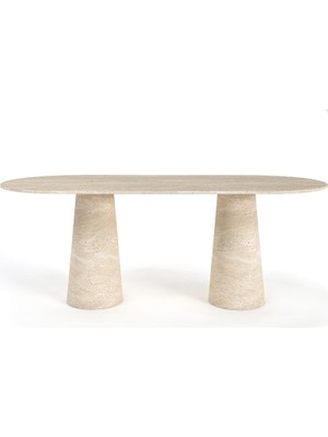 Arte Marble Traverten Yemek Masası 180x90