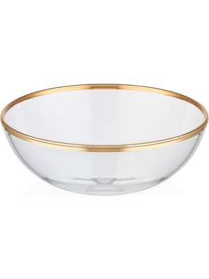 Decorium Cam Kase 17 cm Dalıa Altın