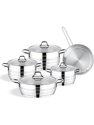 Vivaldi Tencere Tava Seti 9 Parça Aster (16CM-20CM-24-24-24CM ) GORGEL.0982 G317 3170