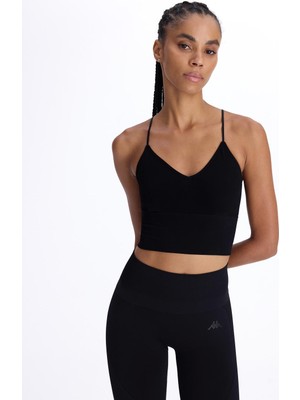 Kappa Oksbra Kadın Siyah Skin Fit Sporcu Sütyeni