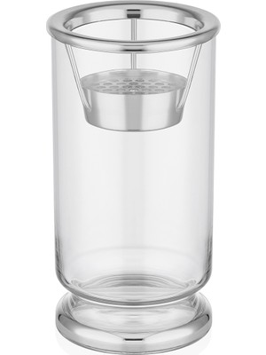 Decorium Dalia Platin Yaldızlı 20 cm Dekoratif Cam Buhurdan 9-03020083