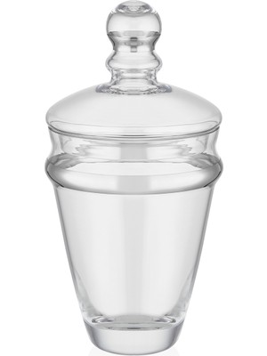 Decorium Dalia Platin Yaldızlı 29,5 cm 2 Parça Kapaklı Cam Kavanoz 9-01150135