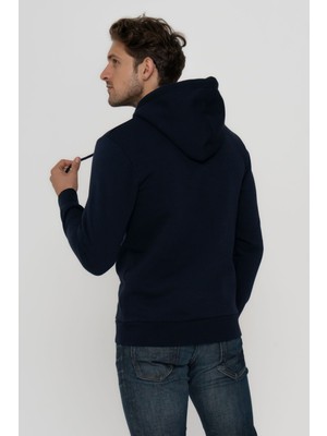 Jack & Jones Erkek Kapüşonlu Logo Baskılı Sweatshirt - Splash