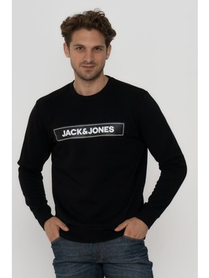 Jack & Jones Erkek Göğüs Logo Baskılı Sweatshirt - Minder