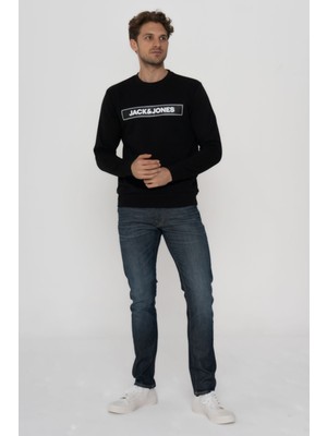 Jack & Jones Erkek Göğüs Logo Baskılı Sweatshirt - Minder