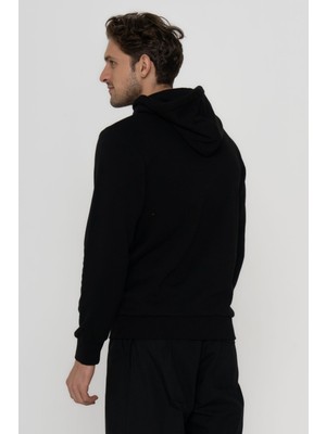 Jack & Jones Erkek Kapüşonlu Logo Baskılı Sweatshirt - Tech Logo