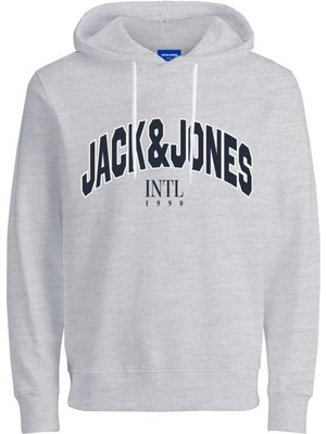 Jack & Jones Erkek Logo Baskılı Kapüşonlu Sweatshirt - Circle