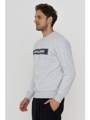 Jack & Jones Erkek Göğüs Logo Baskılı Sweatshirt - Minder