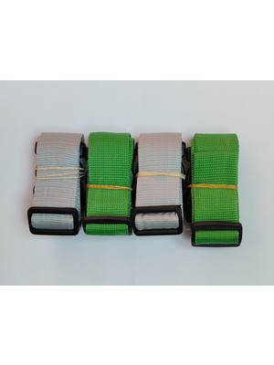 Balp 2 Adet Gri 2 Adet Yeşil Valiz Kemeri 4 cm Toplam 4 Adet
