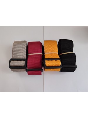 Balp Bej, Bordo, Portakal ve Siyah Renk Valiz Kemeri 4 cm Toplam 4 Adet