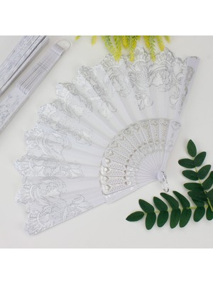 Himarry Plastik Kumaş Yelpaze 12'Li Beyaz