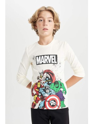 DeFacto Erkek Çocuk Marvel Comics Uzun Kollu Pijama Takımı D3626A824WN