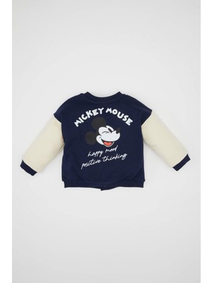 DeFacto Erkek Bebek Disney Mickey & Minnie Kolej Yaka Çıtçıt Kapamalı Mevsimlik Bomber Hırka D1885A524AU