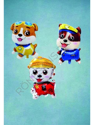 Rönesans Parti Köpek Itfaiye-Bekçi-Polis 3'lü Folyo Balon Seti