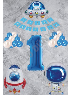 Bal10 Dünyası Uzay Karakterleri Folyo Balon Seti Yaş 1