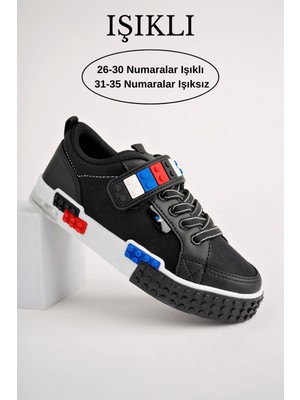 Muggo Sonic  Legolu Bağcıklı Ve Cırtlı  Çocuk Sneaker Spor Ayakkabı