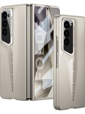 ZORE Galaxy Z Fold 6 Kılıf Ultra Ince Kamera Korumalı Sert Rubber Procase Kapak-Titanyum-Gri