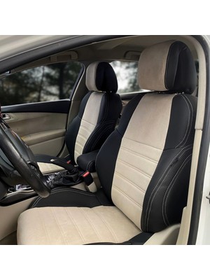 K-Design Peugeot 508 Araca Özel Oto Koltuk Kılıfı - Taytüyü ve Deri