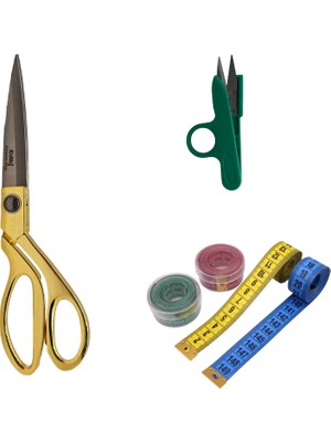 Cutty Orijinal Kumaş Kot Deri Kesim Profesyonel Terzi Makası Büyük Boy ve Ip Kesici Çıt Makas