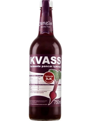 Jungle Kvass Fermente Pancar İçeceği Sade 750 ml Şeker İçermeyen Sağlıklı Seçenek