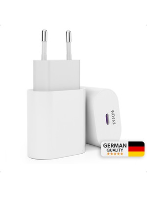 Woyax Iphone Şarj Adaptörü 8 X Xs Xr 11 12 13 14 / Pro/max/mini/plus uyumlu 20W Type-c